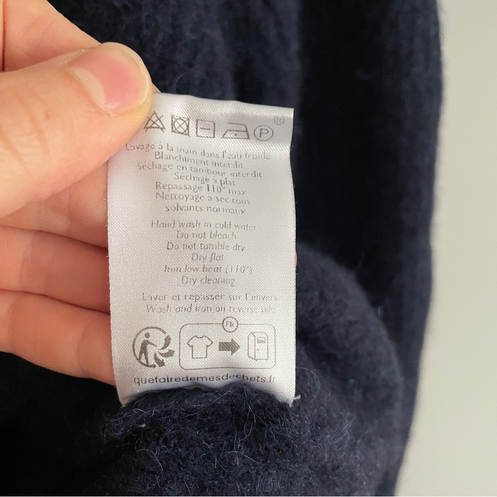 Sezane Cody Jumper Sweater Navy Blue Size Small - Picture 8 of 12